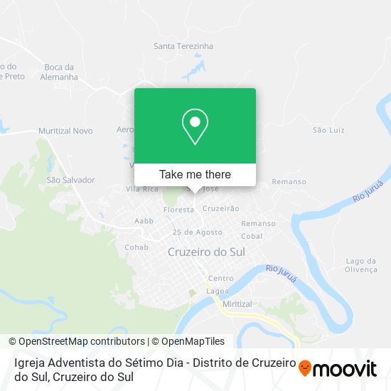 Igreja Adventista do Sétimo Dia - Distrito de Cruzeiro do Sul map