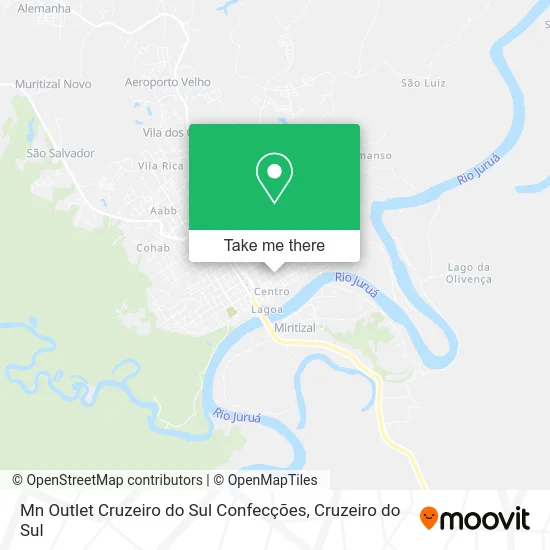Mn Outlet Cruzeiro do Sul Confecções map