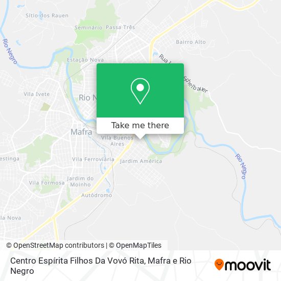 Mapa Centro Espírita Filhos Da Vovó Rita