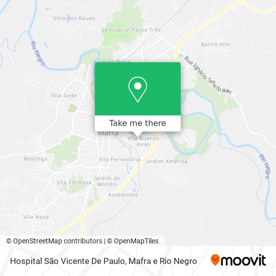 Mapa Hospital São Vicente De Paulo