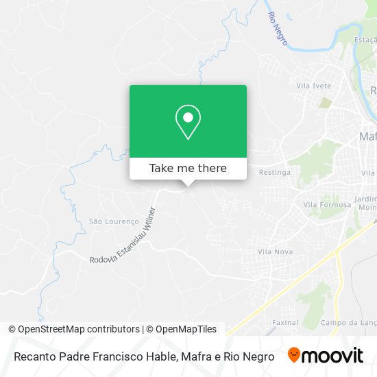 Mapa Recanto Padre Francisco Hable