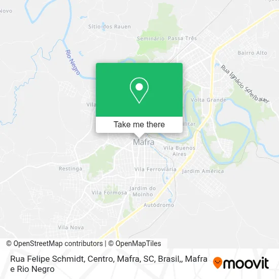 Rua Felipe Schmidt, Centro, Mafra, SC, Brasil, map