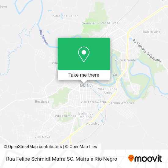 Rua Felipe Schmidt-Mafra SC map