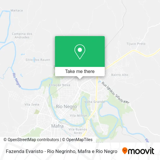 Fazenda Evaristo - Rio Negrinho map