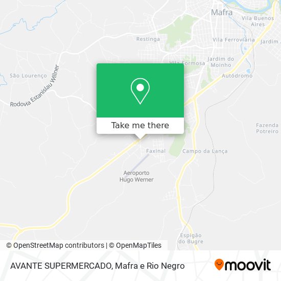 Mapa AVANTE SUPERMERCADO