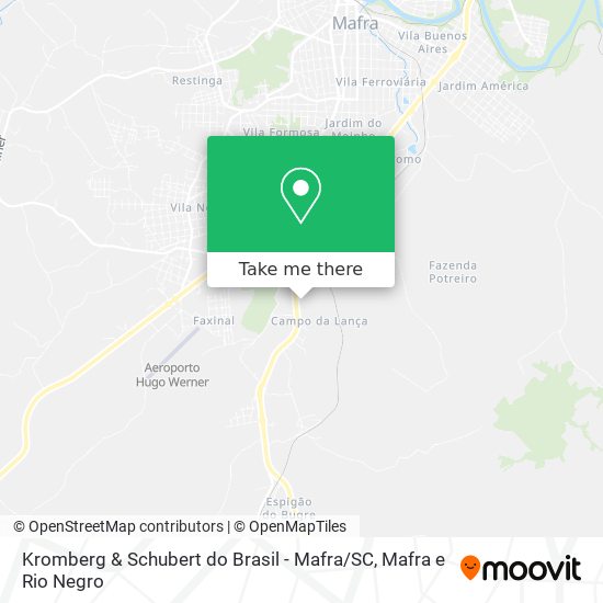 Kromberg & Schubert do Brasil - Mafra / SC map