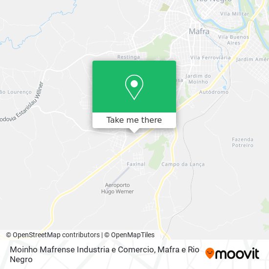 Mapa Moinho Mafrense Industria e Comercio