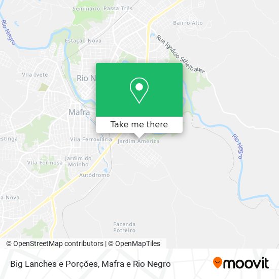 Mapa Big Lanches e Porções