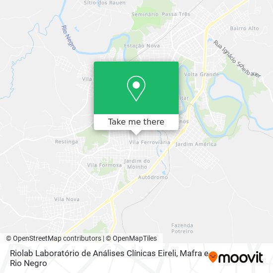 Mapa Riolab Laboratório de Análises Clínicas Eireli