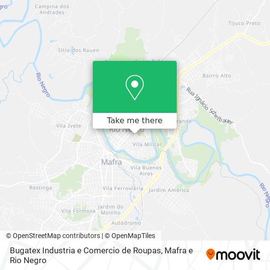 Mapa Bugatex Industria e Comercio de Roupas