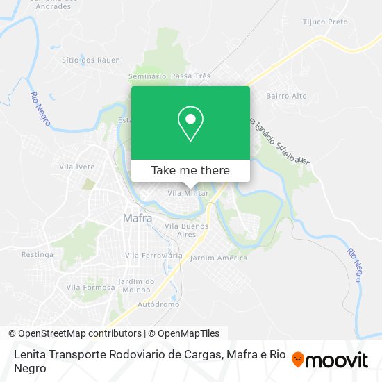 Lenita Transporte Rodoviario de Cargas map