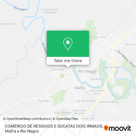 Mapa COMERCIO DE RESIDUOS E SUCATAS DOIS IRMAOS