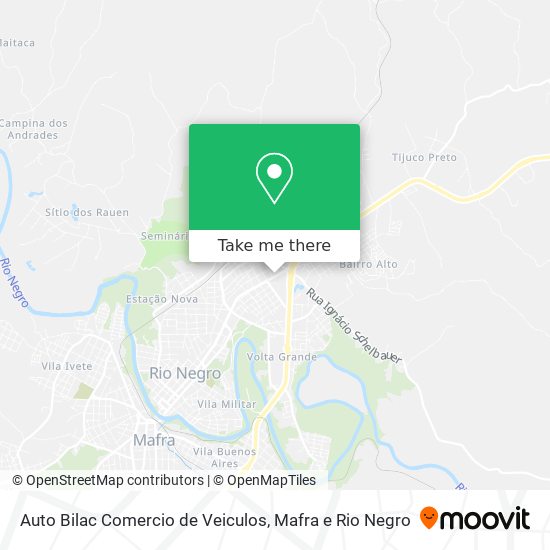 Mapa Auto Bilac Comercio de Veiculos