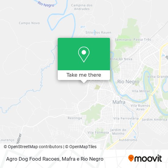 Agro Dog Food Racoes map