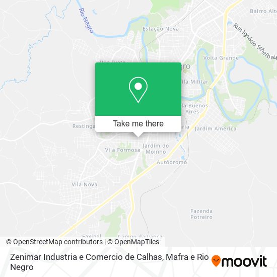 Mapa Zenimar Industria e Comercio de Calhas