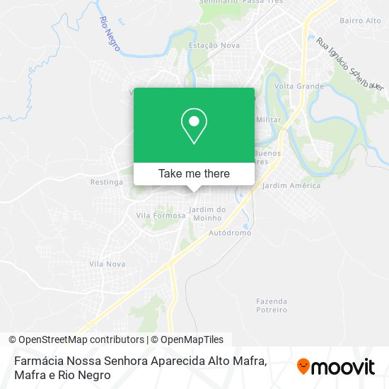 Mapa Farmácia Nossa Senhora Aparecida Alto Mafra