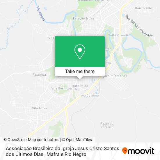 Mapa Associação Brasileira da Igreja Jesus Cristo Santos dos Últimos Dias.