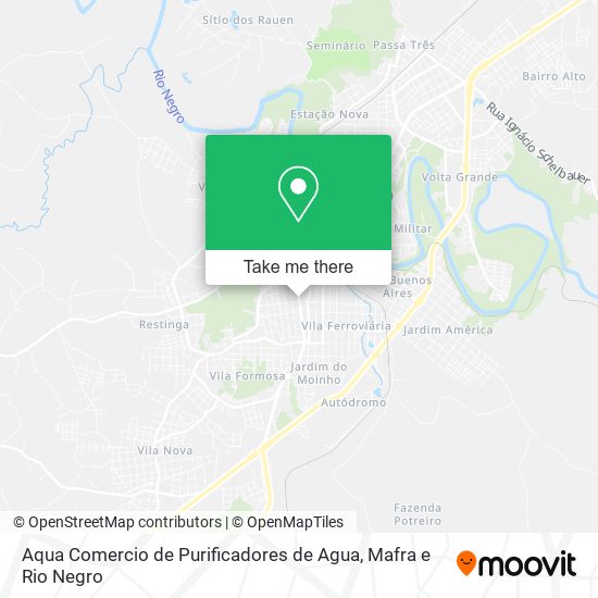 Mapa Aqua Comercio de Purificadores de Agua