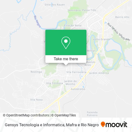 Mapa Gensys Tecnologia e Informatica