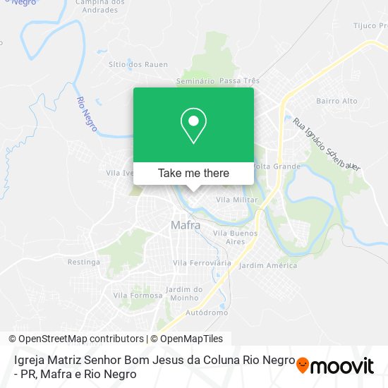 Igreja Matriz Senhor Bom Jesus da Coluna Rio Negro - PR map