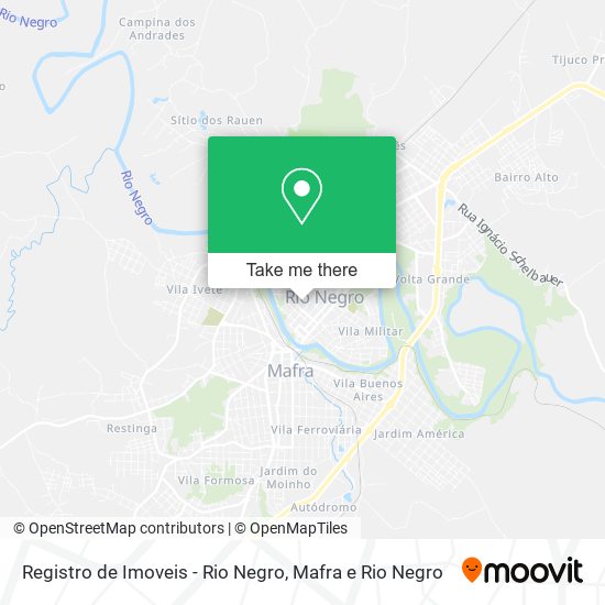 Mapa Registro de Imoveis - Rio Negro