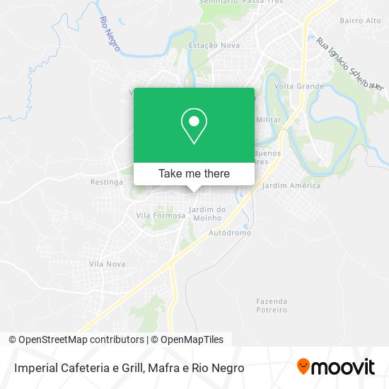 Mapa Imperial Cafeteria e Grill