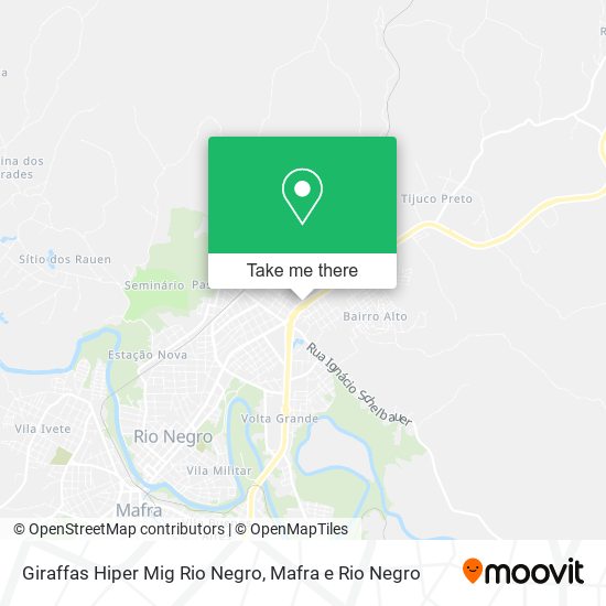 Giraffas Hiper Mig Rio Negro map