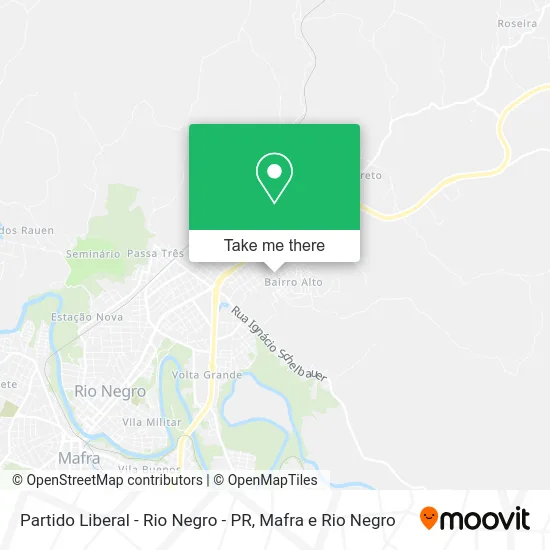 Partido Liberal - Rio Negro - PR map