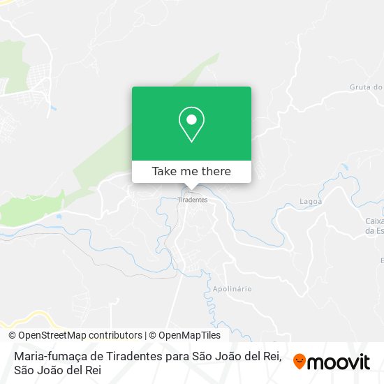 Maria-fumaça de Tiradentes para São João del Rei map