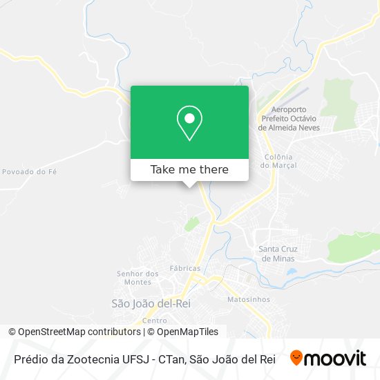 Prédio da Zootecnia UFSJ - CTan map