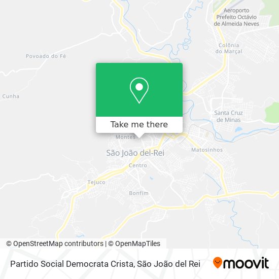 Partido Social Democrata Crista map