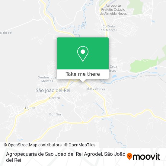 Agropecuaria de Sao Joao del Rei Agrodel map