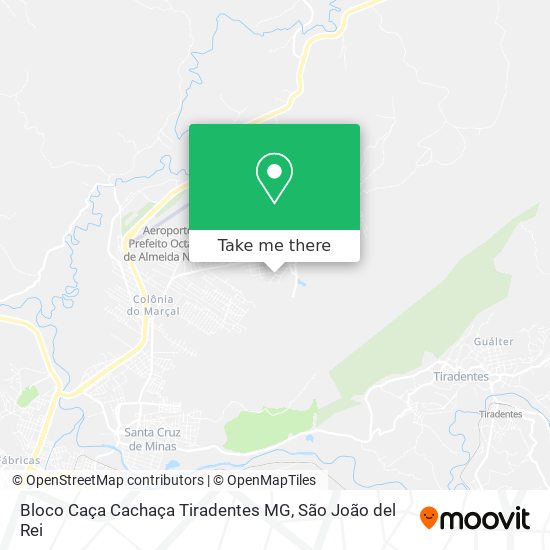 Bloco Caça Cachaça Tiradentes MG map