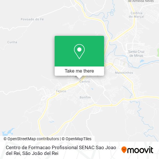 Centro de Formacao Profissional SENAC Sao Joao del Rei map