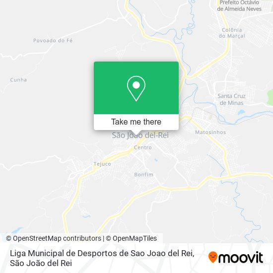 Liga Municipal de Desportos de Sao Joao del Rei map