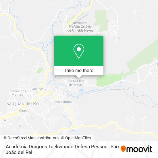 Mapa Academia Dragões Taekwondo Defesa Pessoal