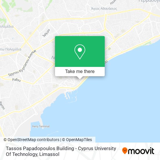 Tassos Papadopoulos Building - Cyprus University Of Technology map