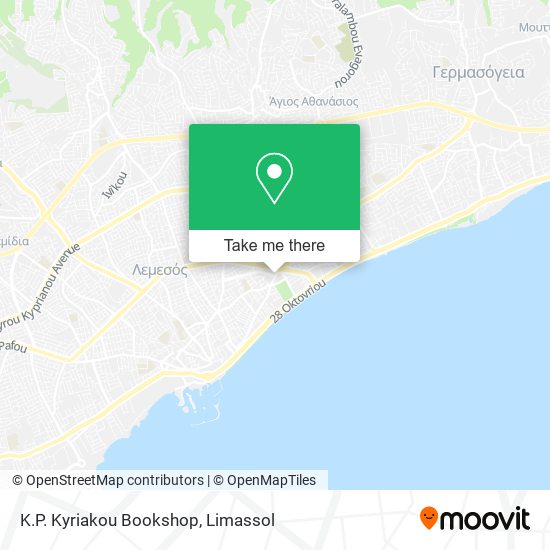 K.P. Kyriakou Bookshop map