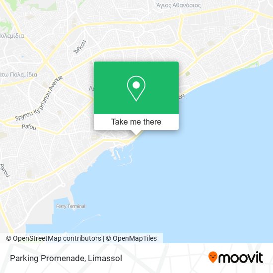 Parking Promenade map