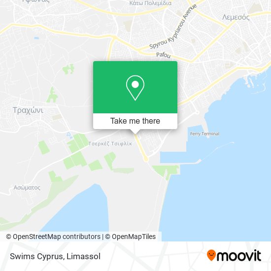 Swims Cyprus map