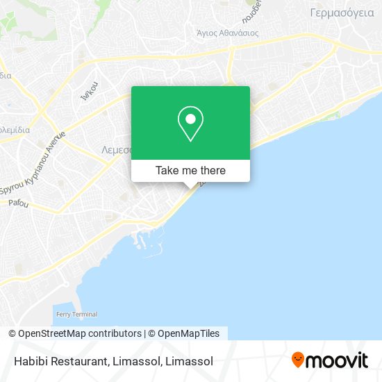 Habibi Restaurant, Limassol map