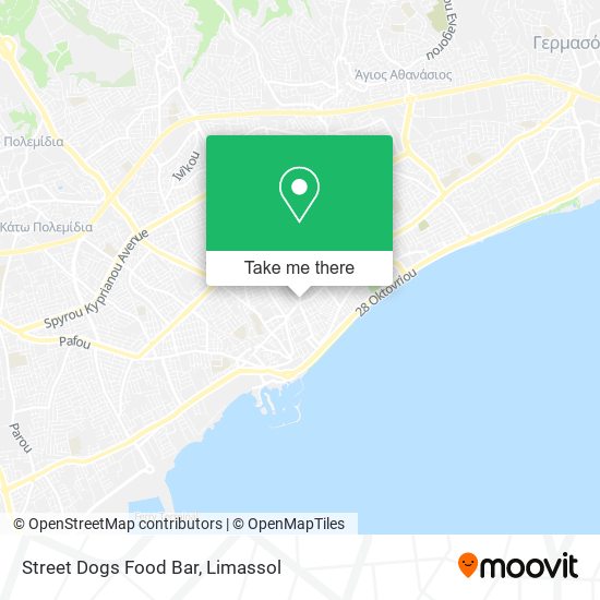 Street Dogs Food Bar map
