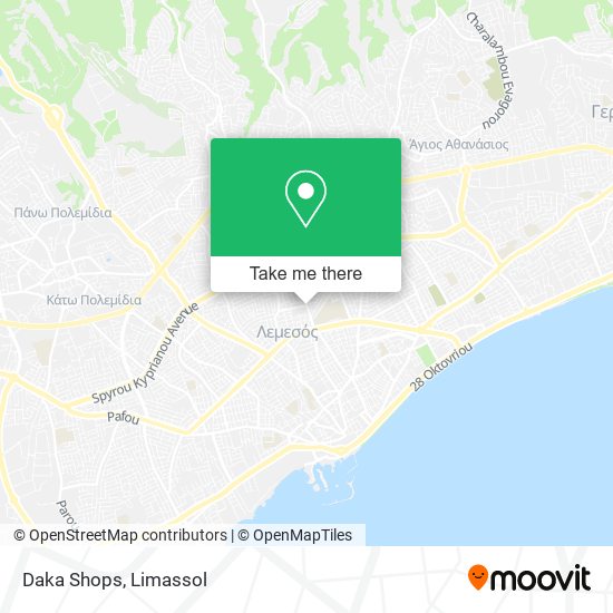 Daka Shops map