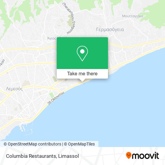 Columbia Restaurants map