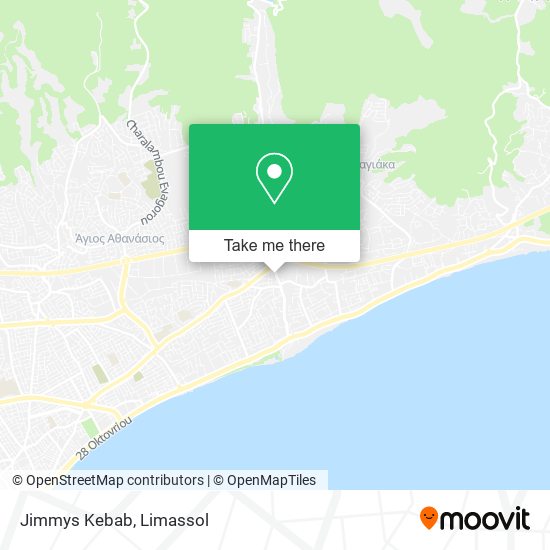 Jimmys Kebab map