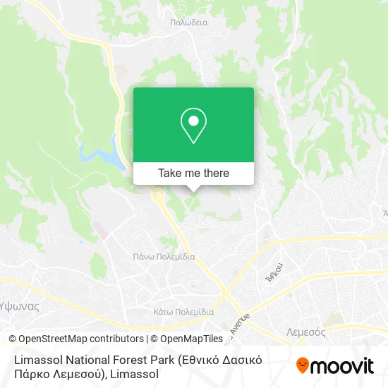 Limassol National Forest Park (Εθνικό Δασικό Πάρκο Λεμεσού) map