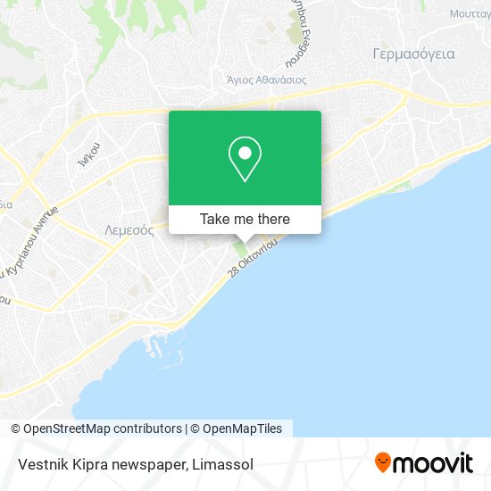 Vestnik Kipra newspaper map