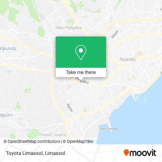 Toyota Limassol map