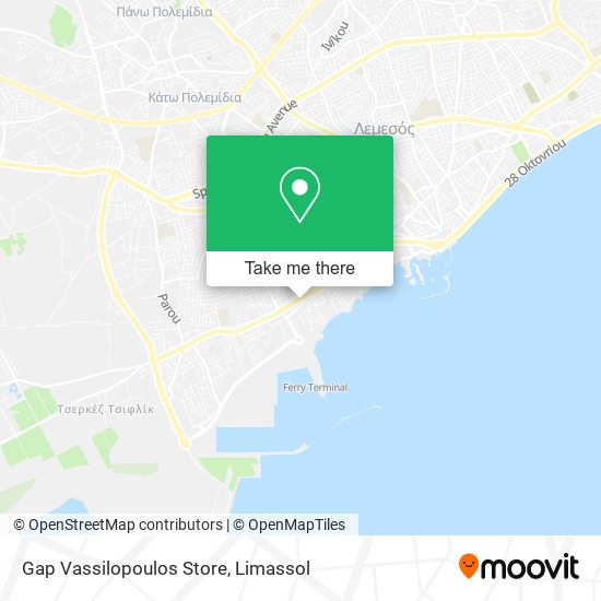 Gap Vassilopoulos Store map