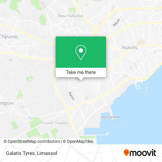 Galatis Tyres map